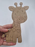 10 Adet Sevimli Zürafa Ahşap Boyama Okul Diy Etkinlik Aktivite Sanat 15 cm x 9 cm