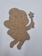 5 Adet Sevimli Peri Kızı Ahşap Boyama Okul Diy Etkinlik Aktivite Sanat 15 cm x 13 cm