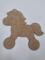 1 Adet Sevimli At Ahşap Boyama Okul Diy Etkinlik Aktivite Sanat 15 cm x 15 cm