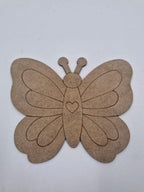 1 Adet Sevimli Kelebek Ahşap Boyama Okul Diy Etkinlik Aktivite Sanat 15 cm x 12 cm