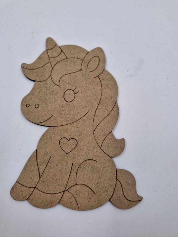 20 Adet Sevimli Unicorn Atı Ahşap Boyama Okul Diy Etkinlik Aktivite Sanat 15 cm x 11 cm