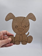 1 Adet Sevimli Köpek Ahşap Boyama Okul Diy Etkinlik Aktivite Sanat 15 cm x 14 cm