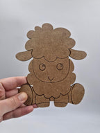 20 Adet Sevimli Kuzu Ahşap Boyama Okul Diy Etkinlik Aktivite Sanat 15 cm x 12 cm