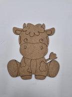 1 Adet Sevimli İnek Ahşap Boyama Okul Diy Etkinlik Aktivite Sanat no2 15 cm x 13 cm