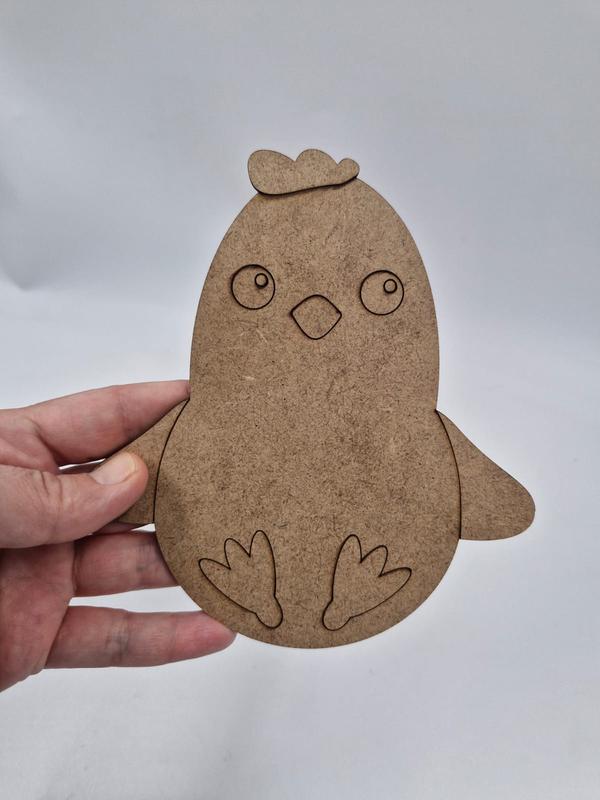 5 Adet Sevimli Civciv Ahşap Boyama Okul Diy Etkinlik Aktivite Sanat no3 15 cm x 13 cm