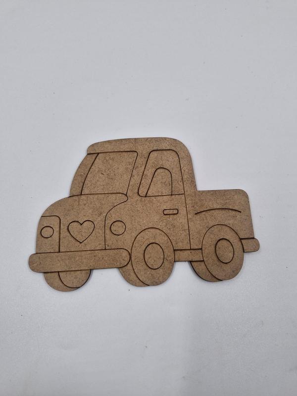 1 Adet Sevimli Kamyonet Ahşap Boyama Okul Diy Etkinlik Aktivite Sanat 15 cm x 10 cm