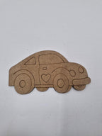 1 Adet Sevimli Araba Ahşap Boyama Okul Diy Etkinlik Aktivite Sanat 15 cm x 8 cm