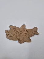 1 Adet Sevimli Uçak Ahşap Boyama Okul Diy Etkinlik Aktivite Sanat 15 cm x 9 cm