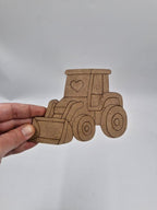 1 Adet Sevimli İş Makinası Ahşap Boyama Okul Diy Etkinlik Aktivite Sanat 15 cm x 11 cm