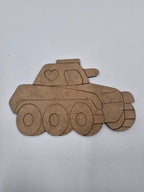 1 Adet Sevimli Zırhlı Araba Ahşap Boyama Okul Diy Etkinlik Aktivite Sanat 15 cm x 10 cm