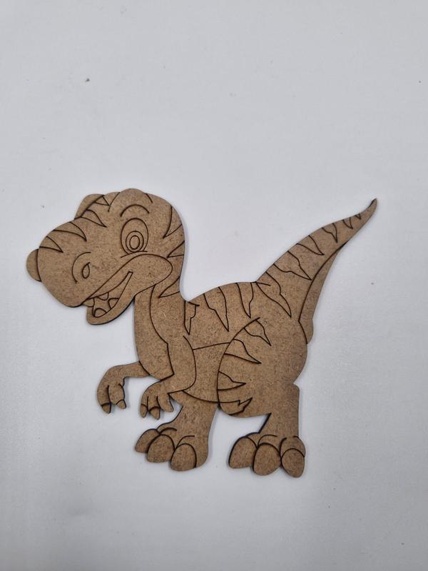 1 Adet Sevimli Dinozor Model 7 Ahşap Boyama Okul Diy Etkinlik Aktivite Sanat 15 cm x 12 cm