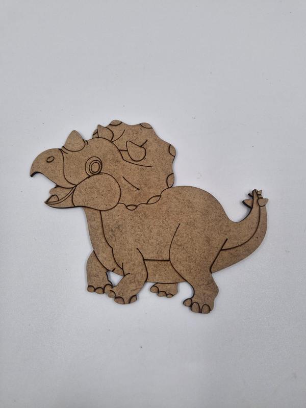 1 Adet Sevimli Dinozor Model 4 Ahşap Boyama Okul Diy Etkinlik Aktivite Sanat 15 cm x 11 cm