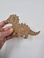 10 Adet Sevimli Dinazor Model 1 Ahşap Boyama Okul Diy Etkinlik Aktivite Sanat 15 cm x 10 cm