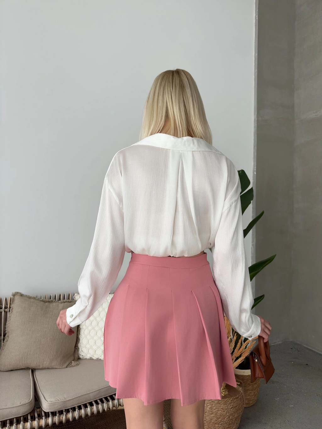 Atlas belden Pileli etek s24930