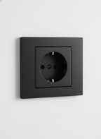 Ovivo Grano Metalik Siyah Topraklı Priz Çerçeve Dahil