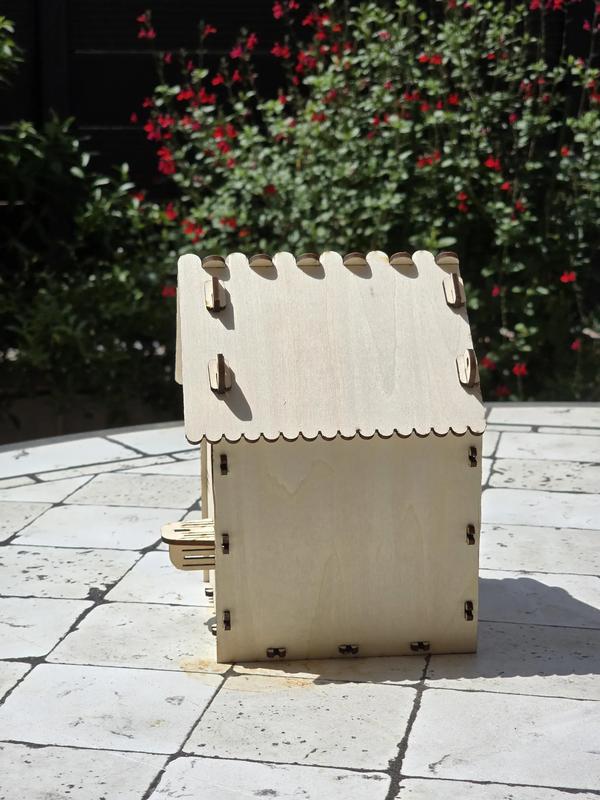 20 Adet Ahşap Kuş Yuvası Evi Boyanabilir (Etkkinlik İçin) 16 cm x 13 cm x 12 cm