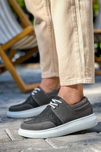 KB-042 Kuback Bağcıklı Gri Günlük Erkek Ayakkabı