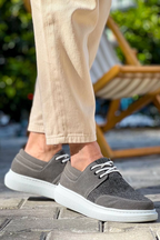 KB-042 Kuback Bağcıklı Gri Günlük Erkek Ayakkabı