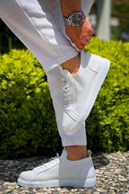 KB-112 Kuback Beyaz Triko Bağcıklı Günlük Erkek Ayakkabı