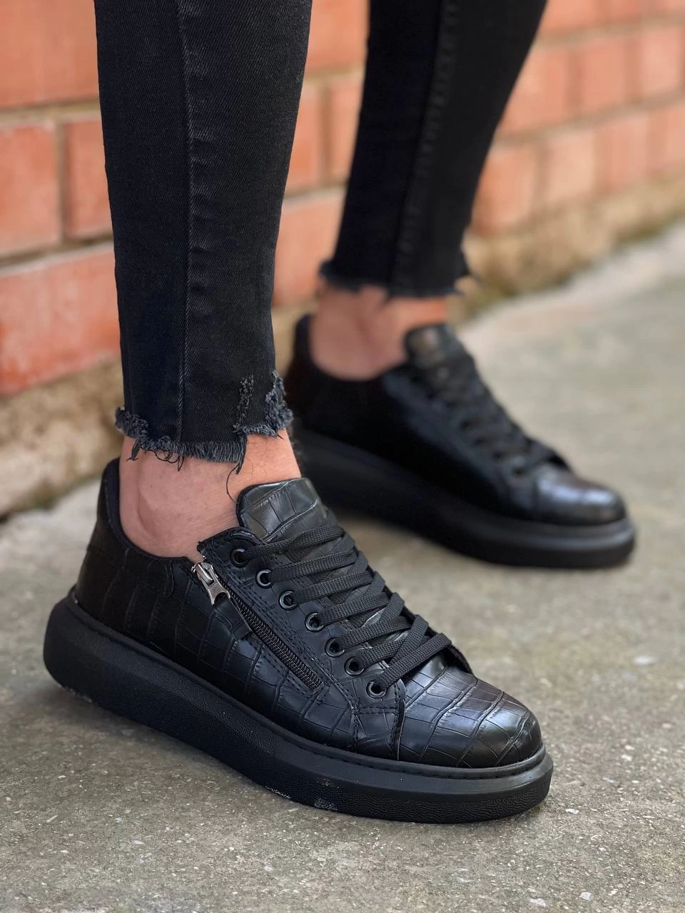 KB-309 Kuback Kömür Fermuar Ve Bağcıklı Günlük Erkek Ayakkabı