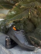 KB-BX1 Kuback Siyah Cilt Yüksek Siyah Taban Günlük Erkek Ayakkabı