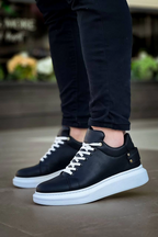 KB047 Kuback Siyah Cilt Günlük Erkek Ayakkabı