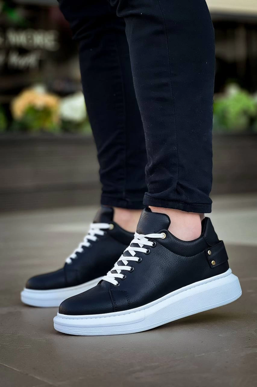 KB047 Kuback Siyah Cilt Günlük Erkek Ayakkabı