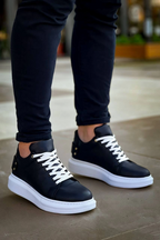 KB047 Kuback Siyah Cilt Günlük Erkek Ayakkabı