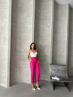 Kemerli havuç pantolon