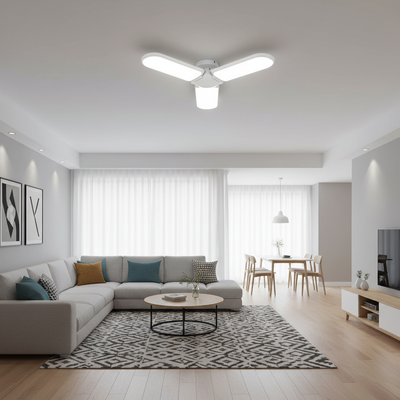 40w Yonca Led Ampül Pervane Led Ampul Güçlü Beyaz Işık - imageFeatureSplit