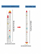 Sevimli Sarı Zürafa Yeşil Dinazor Deniz Kızı Roket Ağaç Boy Ölçüsü Sticker