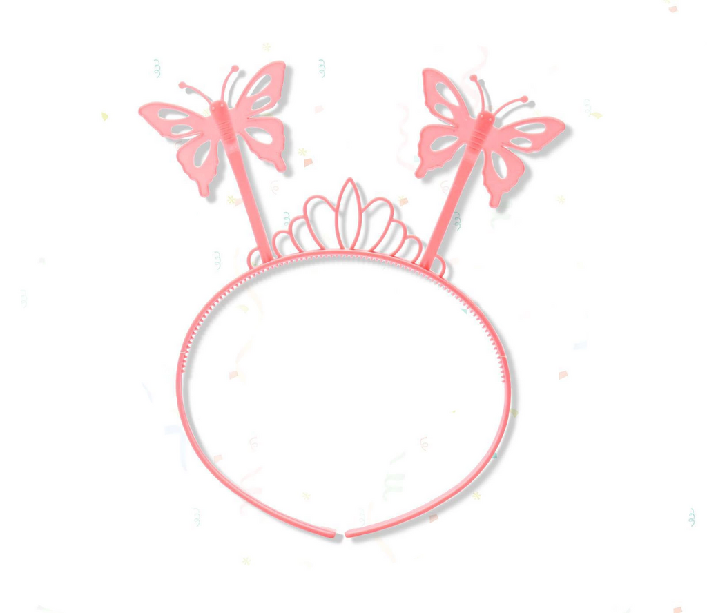 Pembe Kelebek Kız Seti – 50 Cm Kelebek Kanadı, Taç Ve Asa