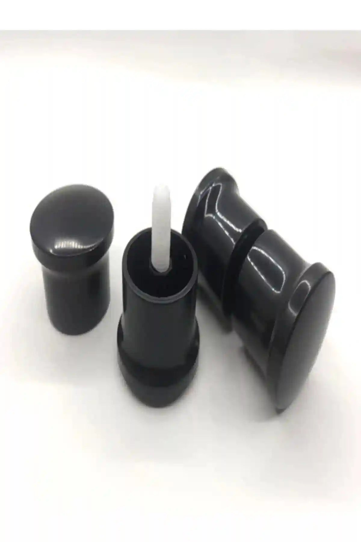 2 Kapılık Cam Duşakabin Topuz Yuvarlak Kulpları 1.kalite - Siyah