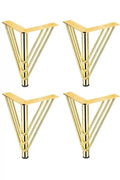 Metal Gold Koltuk, Masa, TV Ünitesi Ayağı 3 Telli 15 Cm ( 4 Lü Paket )