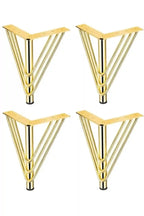 Metal Gold Koltuk, Masa, TV Ünitesi Ayağı 3 Telli 15 Cm ( 4 Lü Paket )