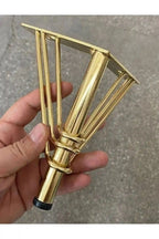 Metal Gold Koltuk, Masa, TV Ünitesi Ayağı 3 Telli 15 Cm ( 4 Lü Paket )