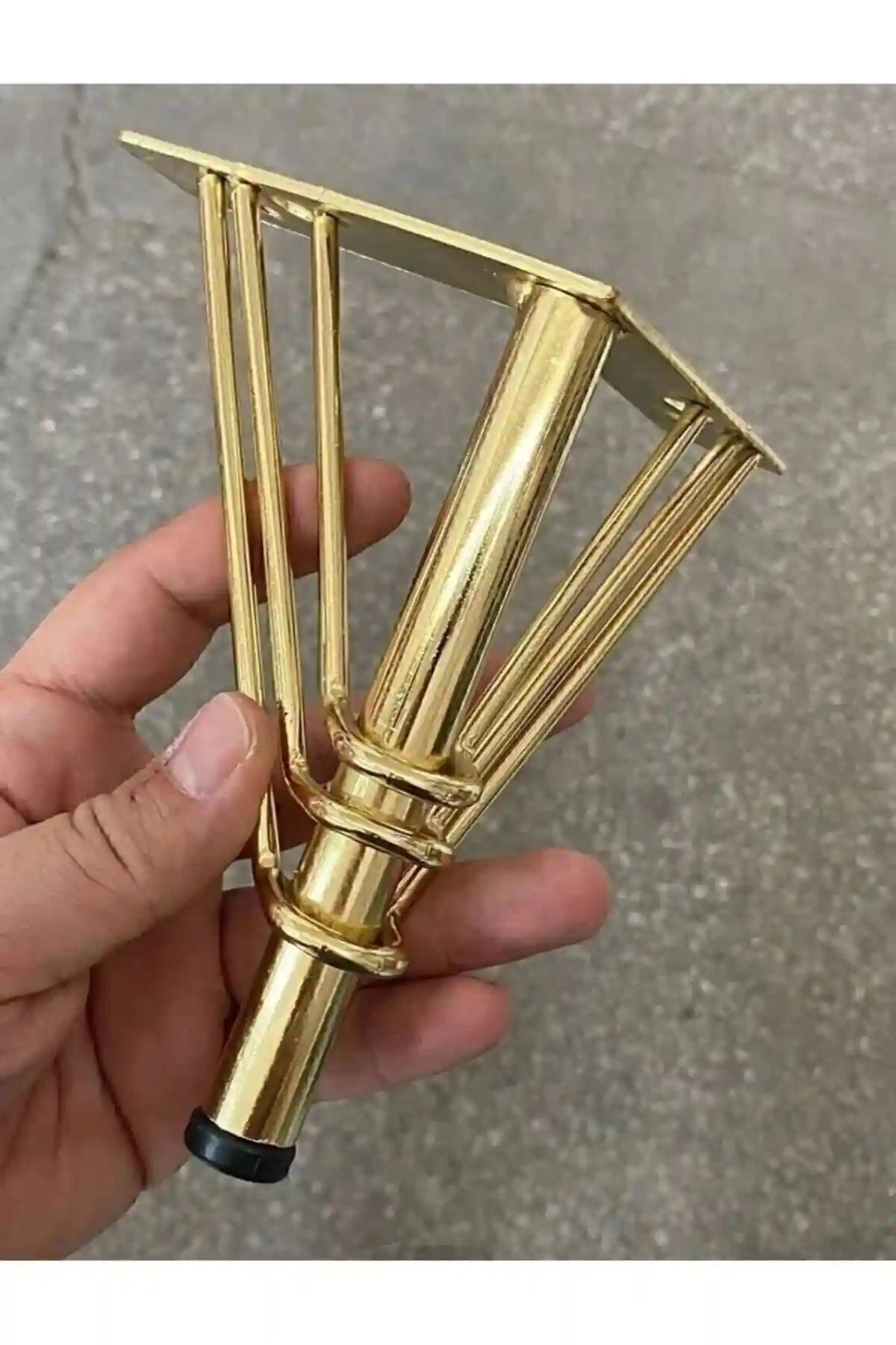 Metal Gold Koltuk, Masa, TV Ünitesi Ayağı 3 Telli 15 Cm ( 4 Lü Paket )