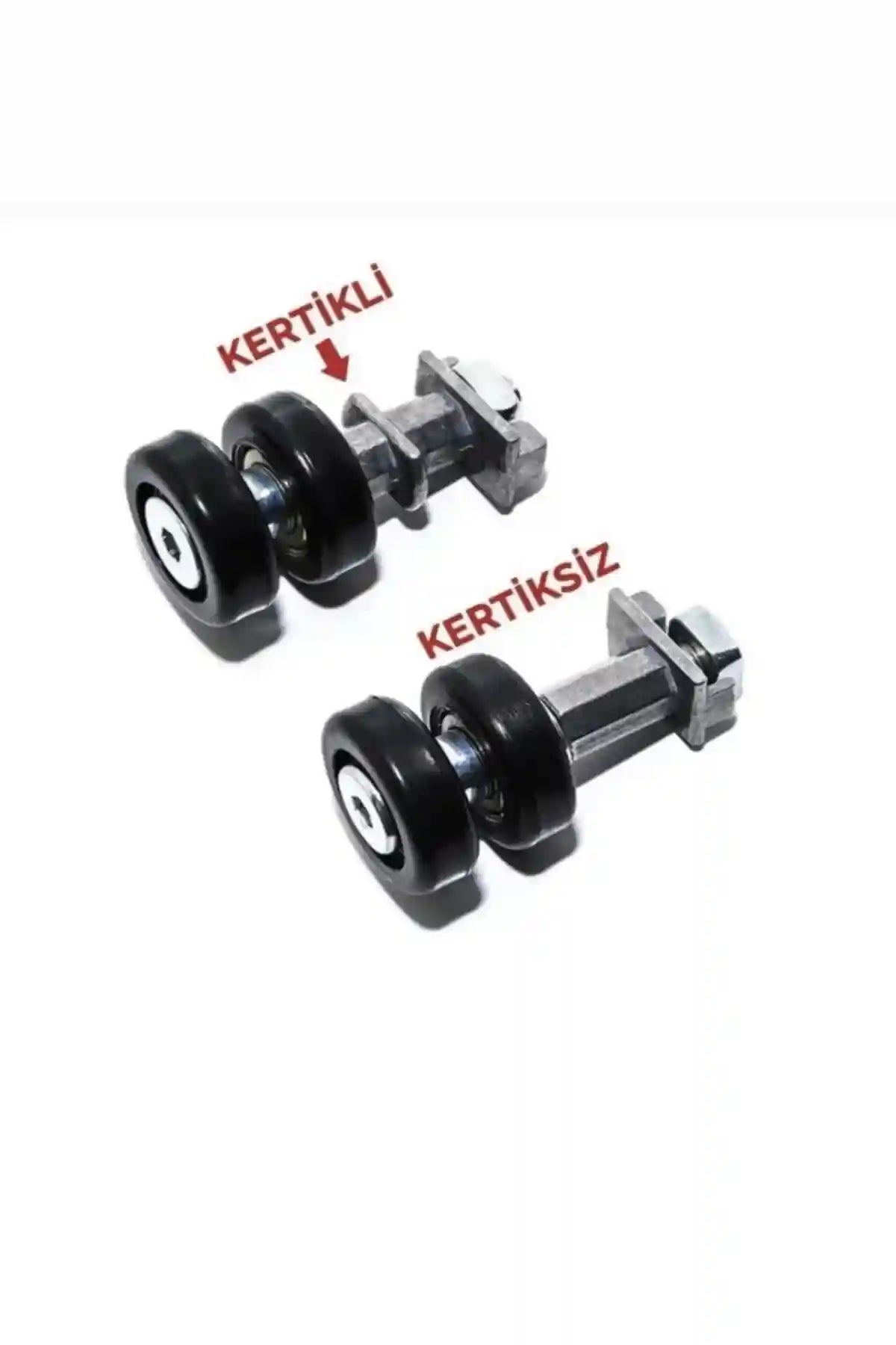 Cam Balkon Tekeri 8 Adet, 4 Erkek 4 Dişi, 4 Kertikli 4 Kertiksiz