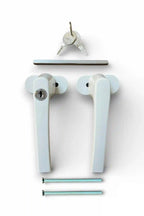 Anahtarlı Kilitli Pvc Pimapen Pencere ve Balkon Kapı Kolu Çiftli Alüminyum Beyaz