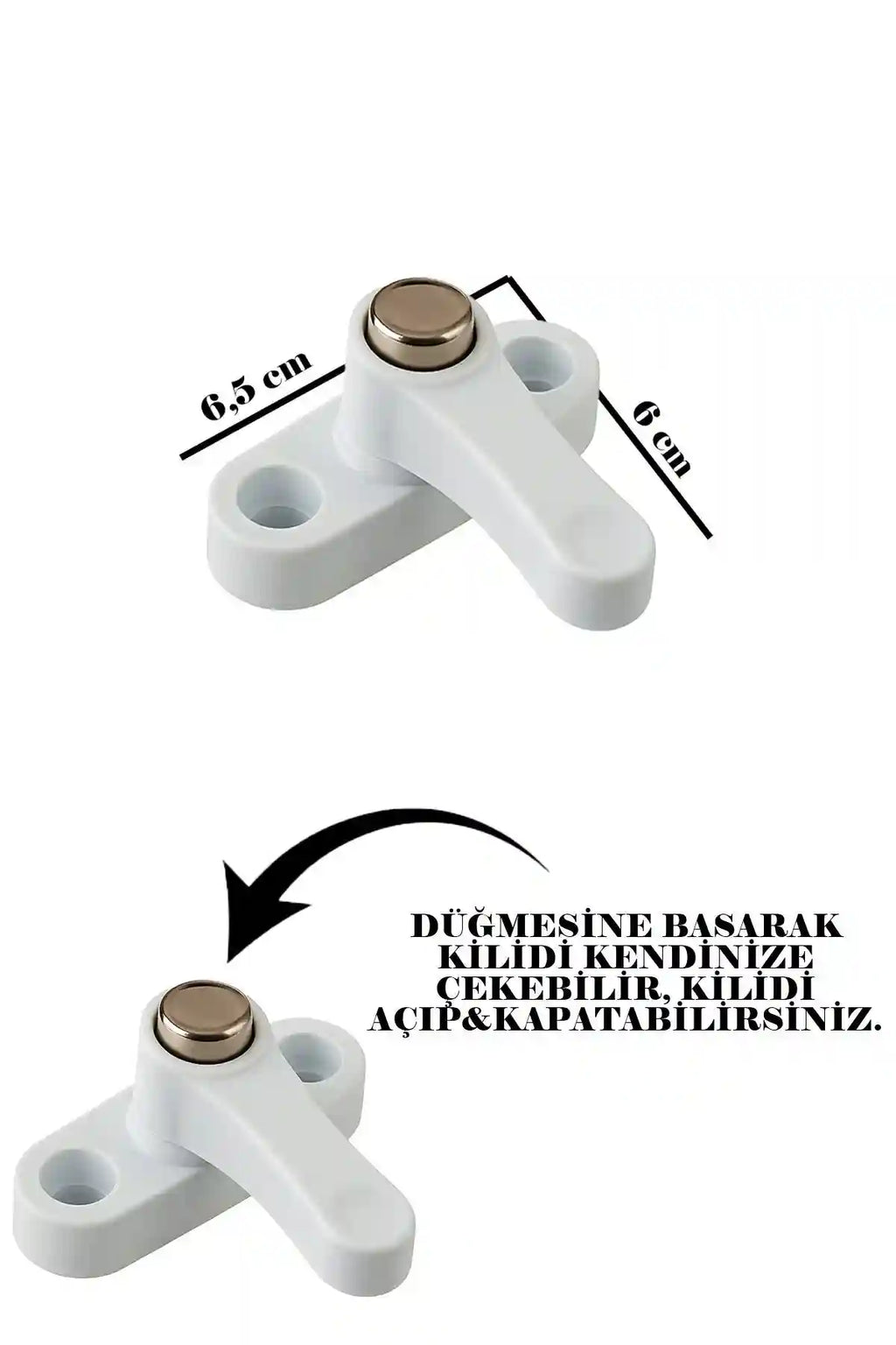 Çocuk Emniyet Kilidi PVC Pencere ve Kapılar İçin Kolay Montajlı Metal Kilit