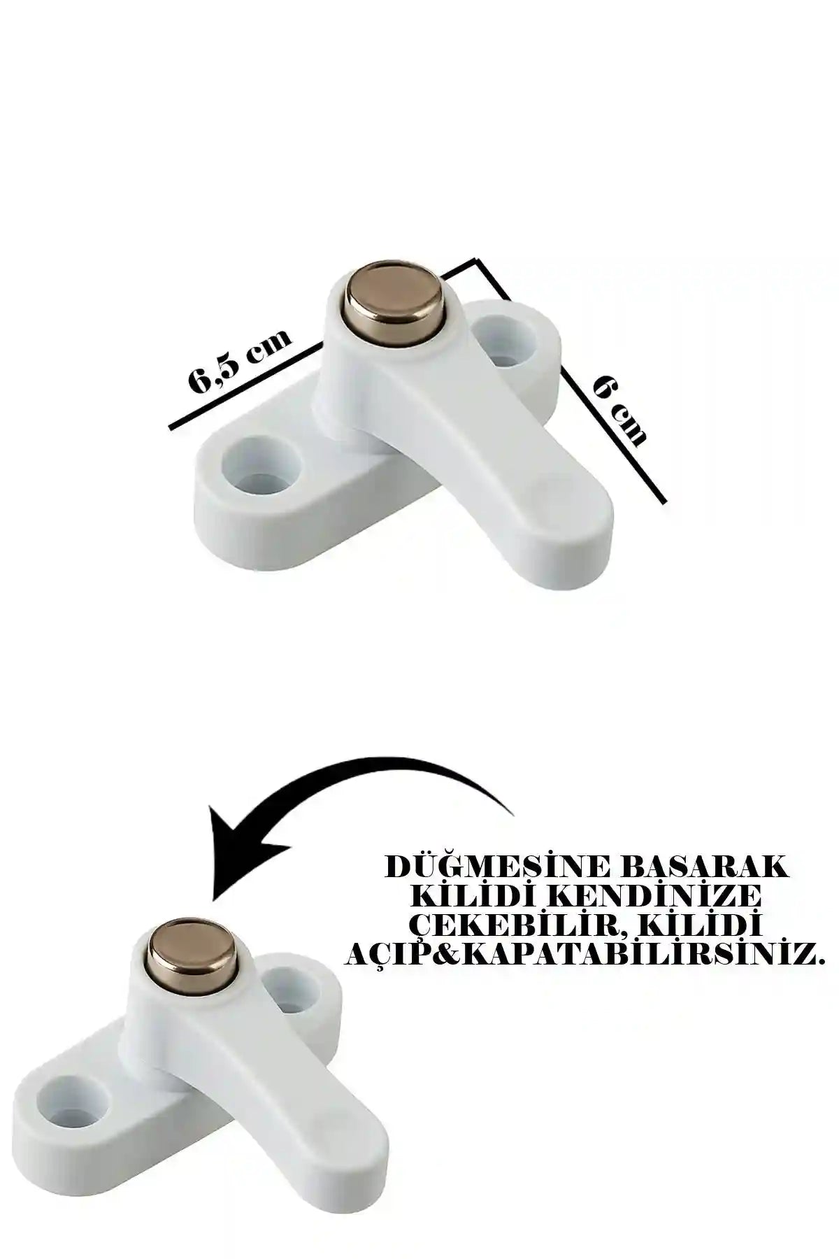 Çocuk Emniyet Kilidi PVC Pencere ve Kapılar İçin Kolay Montajlı Metal Kilit