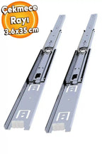 Bilyalı Teleskopik Çekmece Rayı 35 cm Metal Tam Çıkmalı 1 Çift Sağ Sol Takım