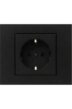 Ovivo Grano Metalik Siyah Topraklı Priz Çerçeve Dahil