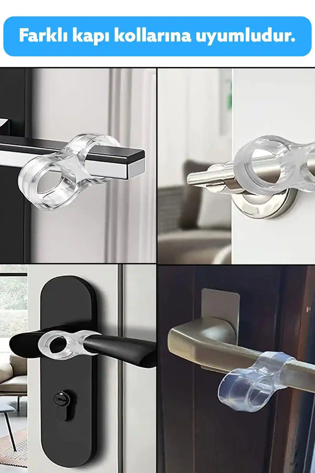 Şeffaf Silikon Kapı Durdurucu Stoper | Kapı Kolu Duvar Koruyucu ve Pencere Tamponu 1 adet