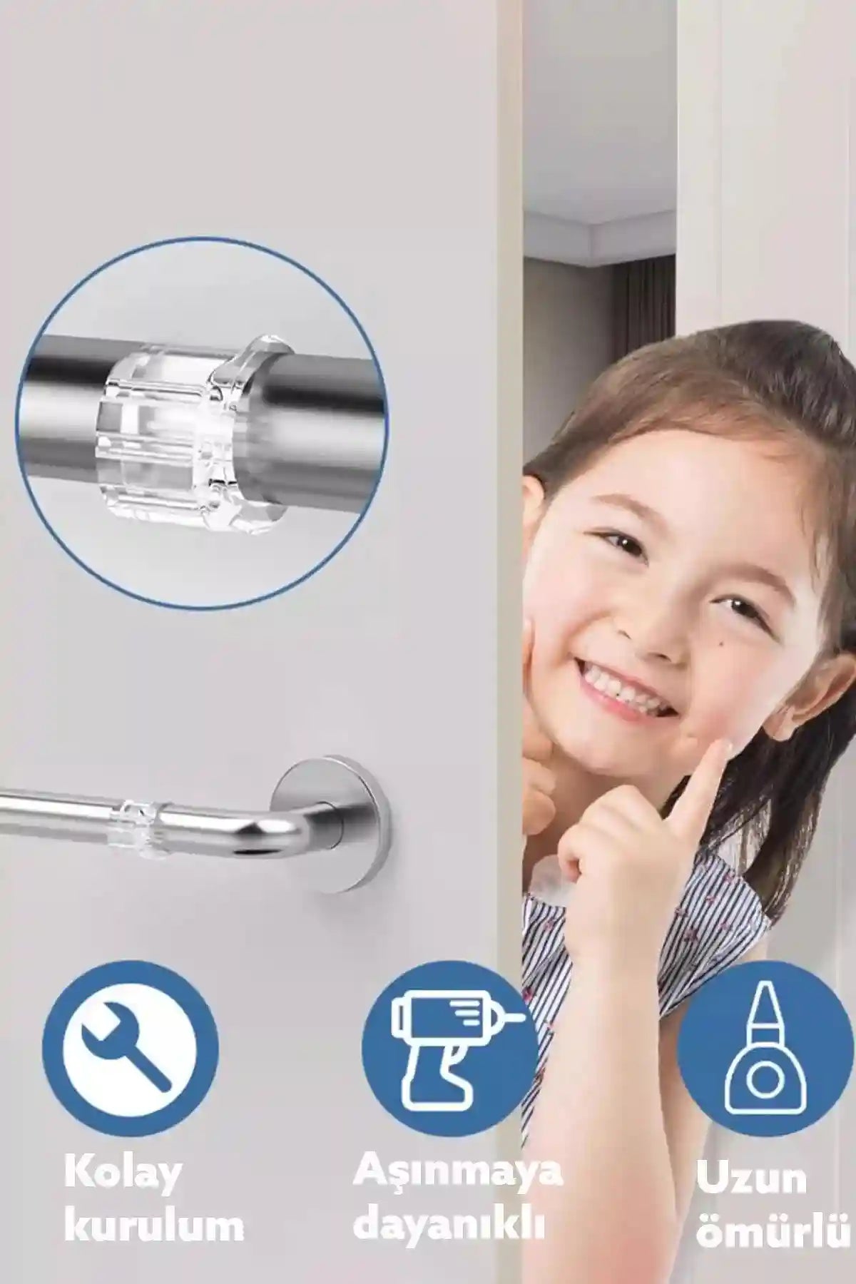 Şeffaf Silikon Kapı Durdurucu Stoper | Kapı Kolu Duvar Koruyucu ve Pencere Tamponu 1 adet