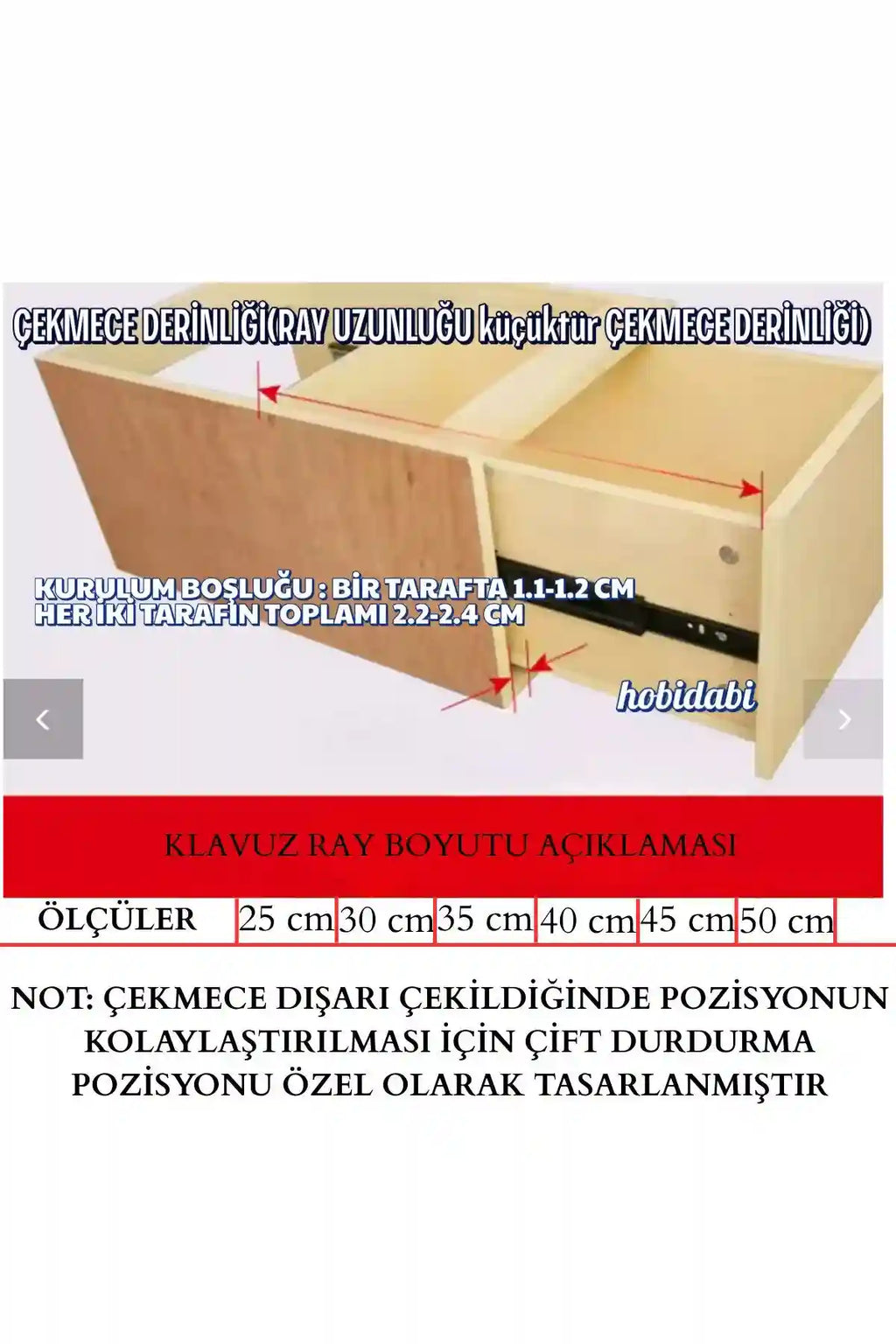 Klasik Kızaklı Çekmece Rayı Beyaz 50 Cm Çekmece Rayları Beyaz