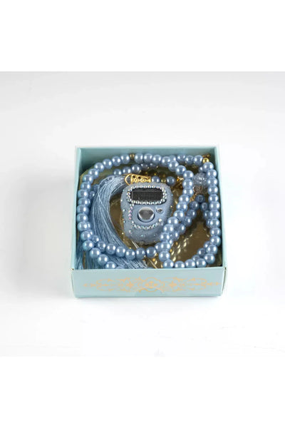 Boncuklu Zikirmatik ve Tesbih Hediye Seti - Mavi